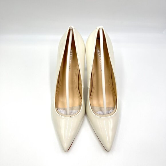 Marc Fisher Size‎ 9 Codie Ivory Off-White Patent Stiletto Heels Pumps Shoes - Picture 3 of 15